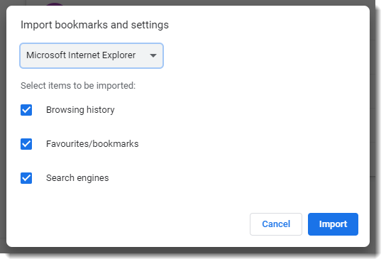 Chrome_import_favorites